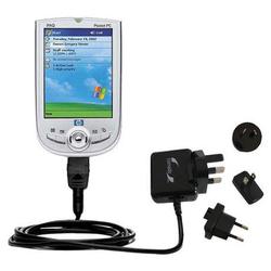 Gomadic International Wall / AC Charger for the HP iPAQ h1920 - Brand w/ TipExchange Technology