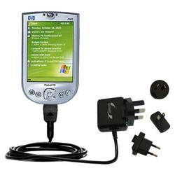 Gomadic International Wall / AC Charger for the HP iPAQ h4140 - Brand w/ TipExchange Technology