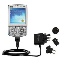 Gomadic International Wall / AC Charger for the HP iPAQ hw6715 - Brand w/ TipExchange Technology