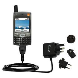 Gomadic International Wall / AC Charger for the Handspring Treo 600 - Brand w/ TipExchange Technolog