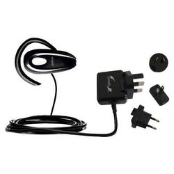 Gomadic International Wall / AC Charger for the Jabra BT125 - Brand w/ TipExchange Technology