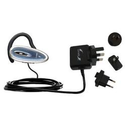 Gomadic International Wall / AC Charger for the Jabra BT350 - Brand w/ TipExchange Technology