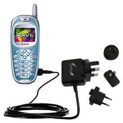 Gomadic International Wall / AC Charger for the Kyocera K433L - Brand w/ TipExchange Technology