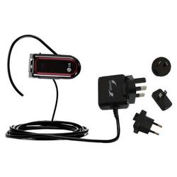 Gomadic International Wall / AC Charger for the LG HBM-730 - Brand w/ TipExchange Technology