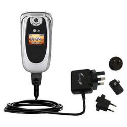 Gomadic International Wall / AC Charger for the LG PM-225 - Brand w/ TipExchange Technology