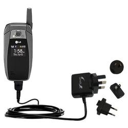 Gomadic International Wall / AC Charger for the LG UX355 - Brand w/ TipExchange Technology