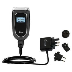 Gomadic International Wall / AC Charger for the LG VI5225 - Brand w/ TipExchange Technology