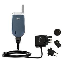 Gomadic International Wall / AC Charger for the LG VX3200 - Brand w/ TipExchange Technology