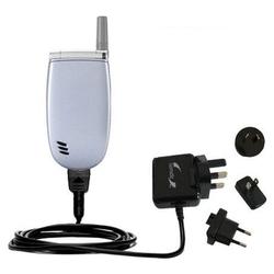 Gomadic International Wall / AC Charger for the LG VX3300 - Brand w/ TipExchange Technology