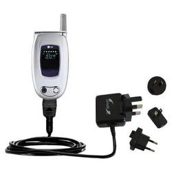 Gomadic International Wall / AC Charger for the LG VX6000 - Brand w/ TipExchange Technology