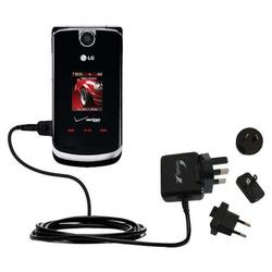 Gomadic International Wall / AC Charger for the LG VX8600 - Brand w/ TipExchange Technology
