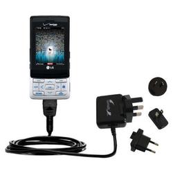 Gomadic International Wall / AC Charger for the LG VX9400 - Brand w/ TipExchange Technology