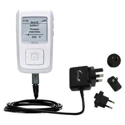 Gomadic International Wall / AC Charger for the Memorex MMP8575 2GB - Brand w/ TipExchange Technolog