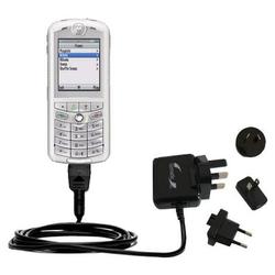Gomadic International Wall / AC Charger for the Motorola ROKR - Brand w/ TipExchange Technology