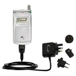 Gomadic International Wall / AC Charger for the Motorola T720 - Brand w/ TipExchange Technology
