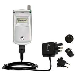 Gomadic International Wall / AC Charger for the Motorola T720i - Brand w/ TipExchange Technology