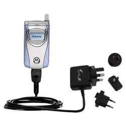 Gomadic International Wall / AC Charger for the Motorola T722i - Brand w/ TipExchange Technology