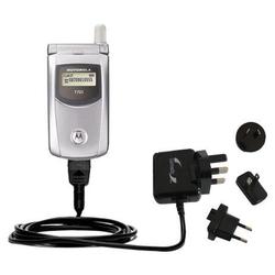 Gomadic International Wall / AC Charger for the Motorola T725e - Brand w/ TipExchange Technology