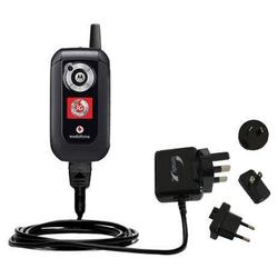 Gomadic International Wall / AC Charger for the Motorola V1050 - Brand w/ TipExchange Technology