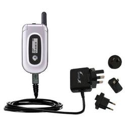 Gomadic International Wall / AC Charger for the Motorola V177 - Brand w/ TipExchange Technology