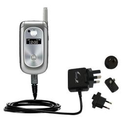 Gomadic International Wall / AC Charger for the Motorola V323i - Brand w/ TipExchange Technology