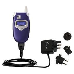 Gomadic International Wall / AC Charger for the Motorola V330 - Brand w/ TipExchange Technology