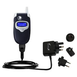 Gomadic International Wall / AC Charger for the Motorola V535 - Brand w/ TipExchange Technology