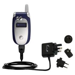 Gomadic International Wall / AC Charger for the Motorola V551 - Brand w/ TipExchange Technology