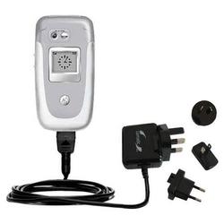 Gomadic International Wall / AC Charger for the Motorola V560 - Brand w/ TipExchange Technology