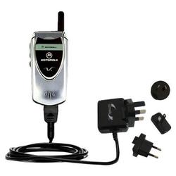 Gomadic International Wall / AC Charger for the Motorola V60 - Brand w/ TipExchange Technology