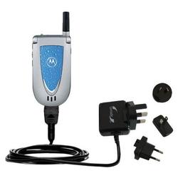 Gomadic International Wall / AC Charger for the Motorola V66 - Brand w/ TipExchange Technology