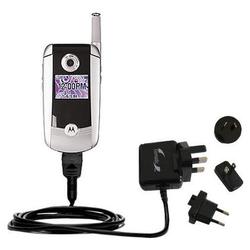 Gomadic International Wall / AC Charger for the Motorola V710 - Brand w/ TipExchange Technology