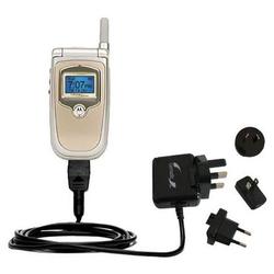 Gomadic International Wall / AC Charger for the Motorola V731 - Brand w/ TipExchange Technology