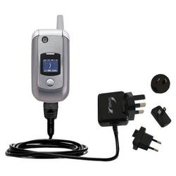 Gomadic International Wall / AC Charger for the Motorola V975 - Brand w/ TipExchange Technology