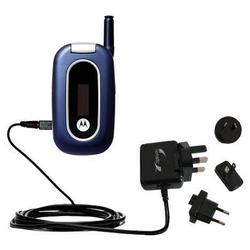 Gomadic International Wall / AC Charger for the Motorola W315 - Brand w/ TipExchange Technology