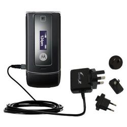 Gomadic International Wall / AC Charger for the Motorola W385 - Brand w/ TipExchange Technology