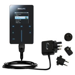 Gomadic International Wall / AC Charger for the Philips GoGear HDD6330 - Brand w/ TipExchange Techno