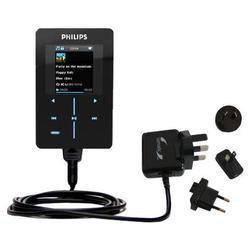 Gomadic International Wall / AC Charger for the Philips GoGear SA9200/17 - Brand w/ TipExchange Tech