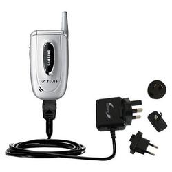 Gomadic International Wall / AC Charger for the Samsung SCH-A650 - Brand w/ TipExchange Technology