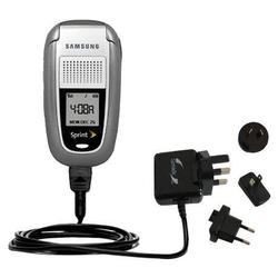 Gomadic International Wall / AC Charger for the Samsung SCH-A820 - Brand w/ TipExchange Technology