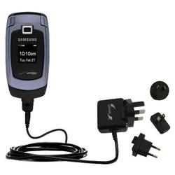 Gomadic International Wall / AC Charger for the Samsung SCH-U340 - Brand w/ TipExchange Technology