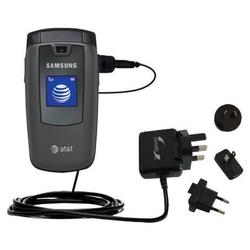 Gomadic International Wall / AC Charger for the Samsung SGH-A437 - Brand w/ TipExchange Technology