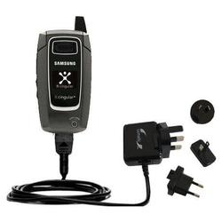 Gomadic International Wall / AC Charger for the Samsung SGH-D407 - Brand w/ TipExchange Technology