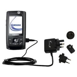 Gomadic International Wall / AC Charger for the Samsung SGH-D820 - Brand w/ TipExchange Technology (ITC-0681-34)