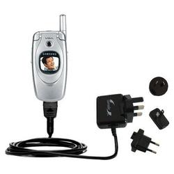 Gomadic International Wall / AC Charger for the Samsung SGH-E600 - Brand w/ TipExchange Technology