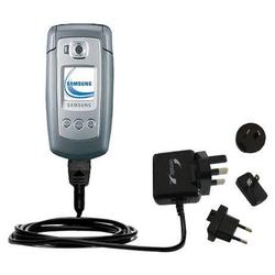 Gomadic International Wall / AC Charger for the Samsung SGH-E770 - Brand w/ TipExchange Technology