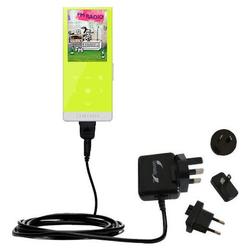 Gomadic International Wall / AC Charger for the Samsung YP-T10JABY - Brand w/ TipExchange Technology