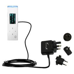 Gomadic International Wall / AC Charger for the Samsung YP-U3JQG - Brand w/ TipExchange Technology