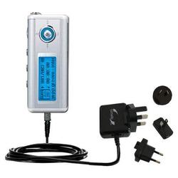 Gomadic International Wall / AC Charger for the Samsung Yepp YP-T5H - Brand w/ TipExchange Technolog