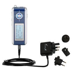 Gomadic International Wall / AC Charger for the Samsung Yepp YP-T6 - Brand w/ TipExchange Technology